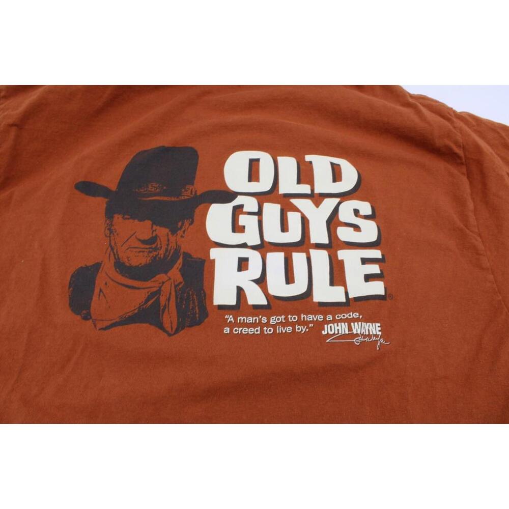 Old Guys Rule John Wayne Quote S/S Graphic Tee Men's MD have a code creed live